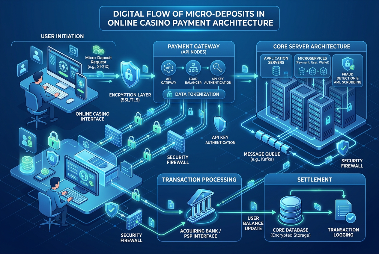 Infografika procesu weryfikacji mikropłatności w systemach iGaming